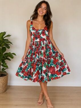 CARA CARA NYC 100% cotton floral dress 10 like new condition